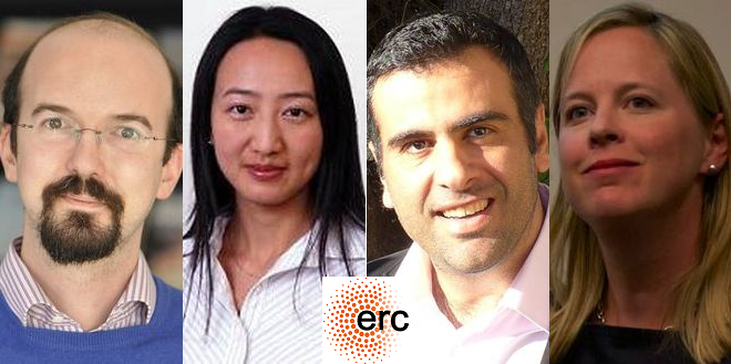 ERC Grants, Francesco Andriulli, Yanlei Diao, Petros Elia, Roisin Owens
